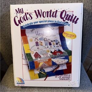 My God's World Quilt Kit Vintage Celebrate You Special Place In God’s World RARE